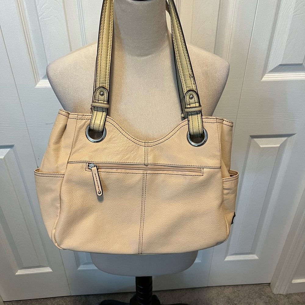 Tignanello genuine leather Elegant Cream Tote Bag